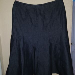 Larry Levine Dark Blue A-Line Skirt